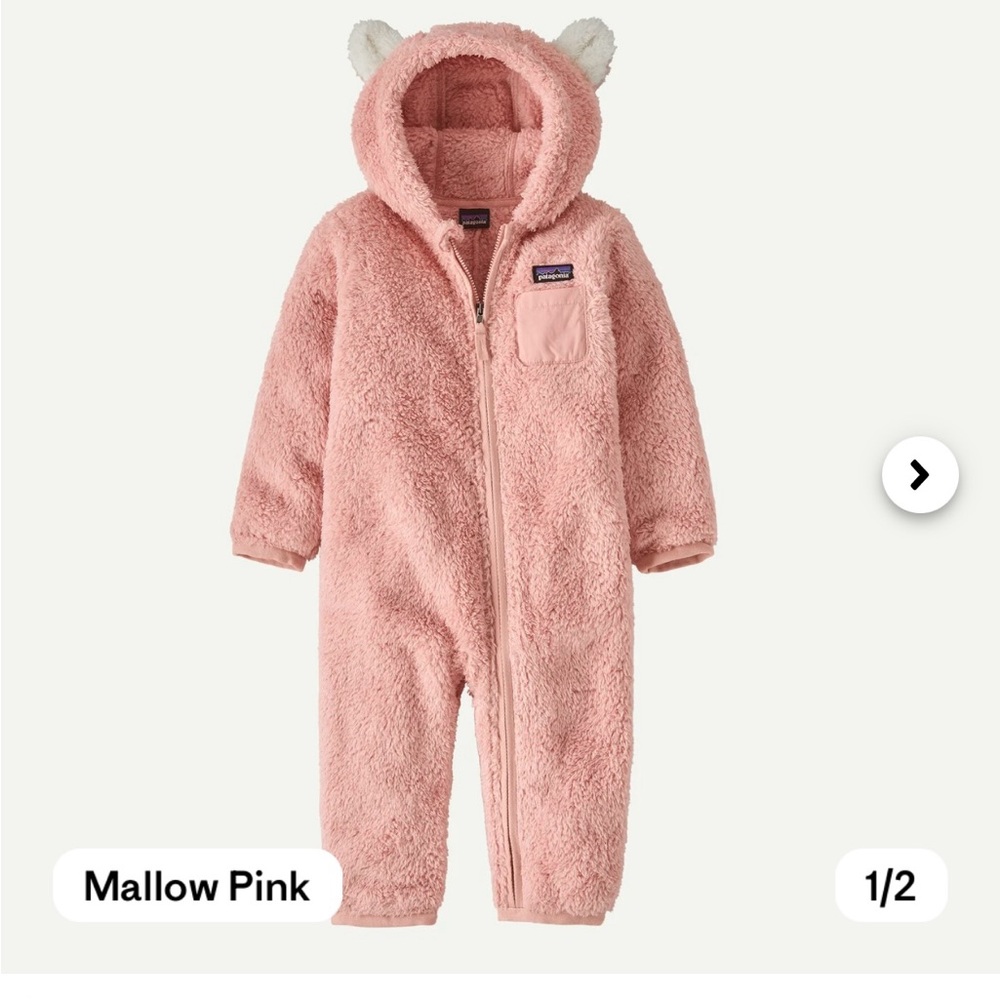 Patagonia Pink Fleece Kids Footie